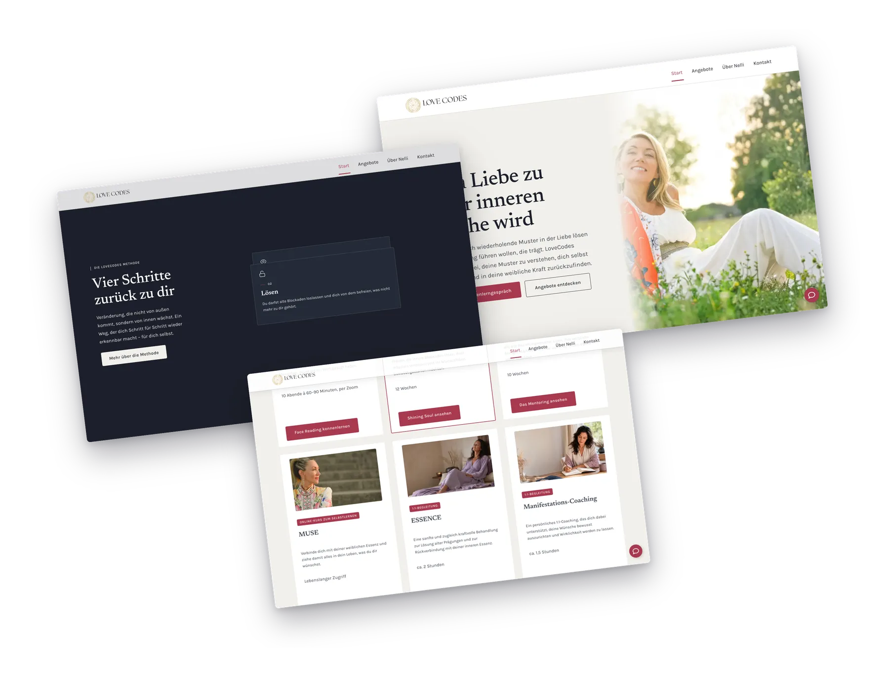 Website LoveCodes auf mehreren Bildschirmen